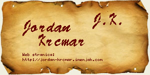 Jordan Krčmar vizit kartica